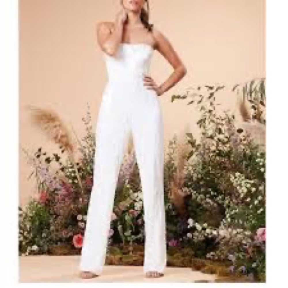 Dress The Population Andy White Sequin Jumpsuit